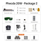 PHECDA Laser Engraver  Cutter 20W - Package 2