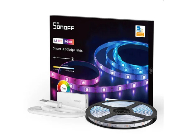 Sonoff Smart LED Light Strip RGBIC Outdoor IP54 Wi-Fi/BT L3-5M-P