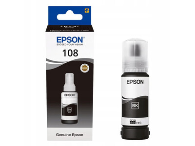 EPSON 108 ORIGINAL INK BOTTLE BLACK 70ML