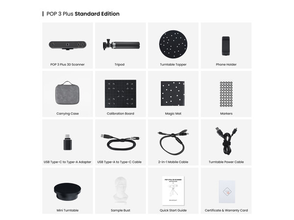 POP3 PLUS Standard Edition 3D SCANNER REVOPOINT