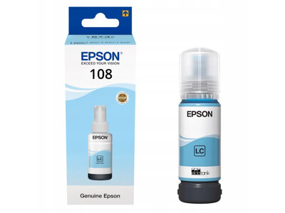 EPSON 108 ORIGINAL INK BOTTLE LIGHT CYAN 70ML