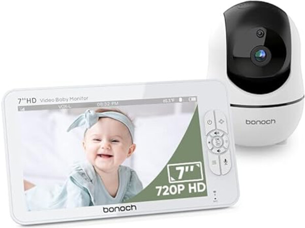 Bonoch BBM03 Portable Baby Monitor 7'' and PTZ Camera+Audio No WiFi