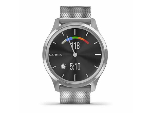 GARMIN VIVOMOVE LUXE SILVER-BLACK MILANESE