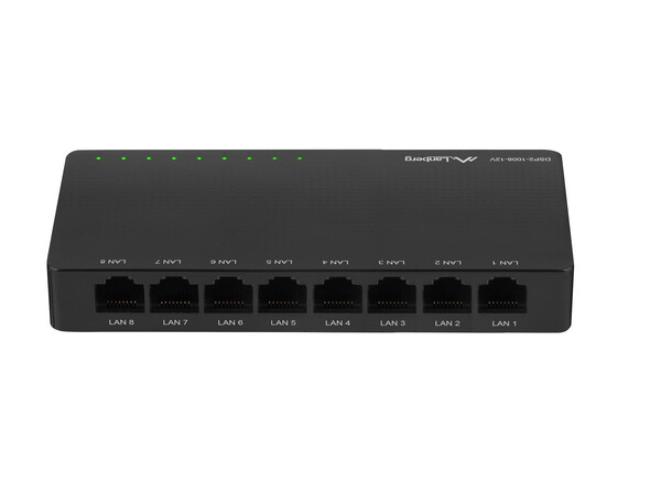 Lanberg DSP2-1008 Ethernt Switch 8port Gigabit 12V