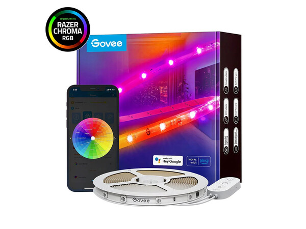 Govee RGBIC Wi-Fi + Bluetooth LED Strip With Protective Coating 10m