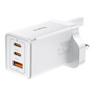 Baseus Charger Wall 65W USB-Cx2/USB-A UK+100W USB-C Cable White