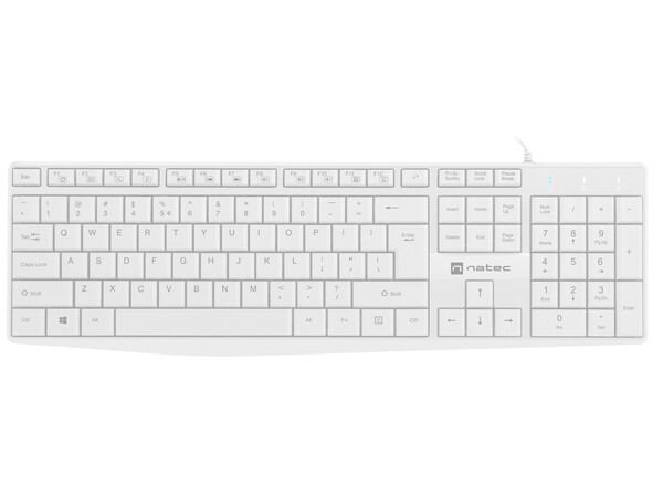 Natec Keyboard Wired White NAUTILUS