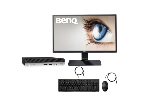 BUNDLE HP MINI PC PRODESK 400 G3 AND BENQ 23.8 MONITOR