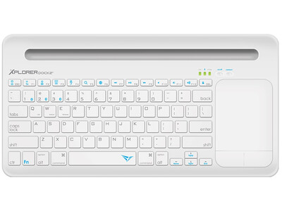 Alcatroz XPLORER DOCK2BT BT Keyboard-Touchpad Dock White-Grey