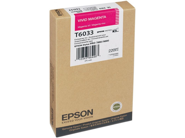 EPSON T6033 ORIGINAL VIVID MAGENTA INK