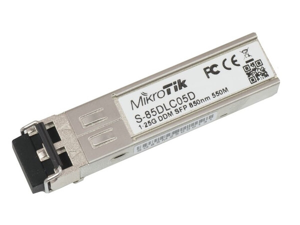 MikroTik S-85DLC05D 1.25G SFP Transceiver Dual LC  550m MM