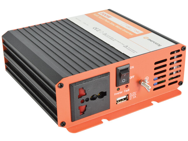 Mercury 12VDC 300W Pure Sine Wave Inverter+USB 652.100UK