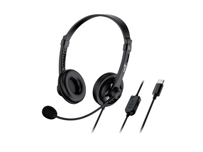 Genius Headset USB-C InLine Control SoftEar Cups HS-230U