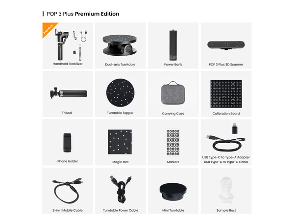 POP3 PLUS Premium Edition 3D SCANNER REVOPOINT