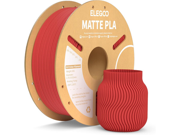 PLA MATTE ELEGOO FILAMENT RUBY RED 1KG 1.75MM