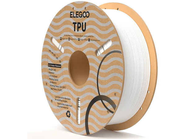 TPU ELEGOO WHITE FILAMENT 1KG 1.75MM