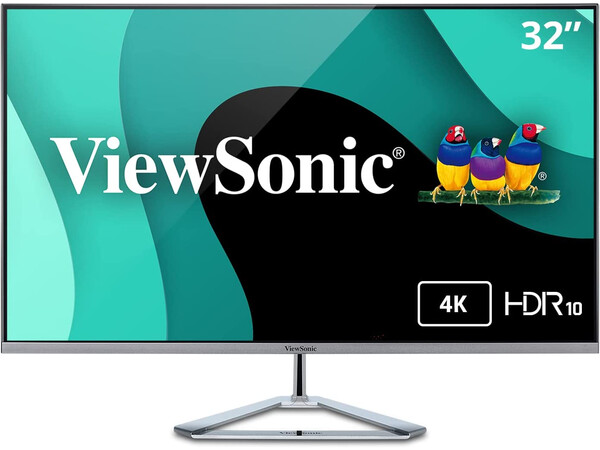 Viewsonic 32'' 4K Entertainment Monitor VA Frameless Silver VX3276-4K-mhd