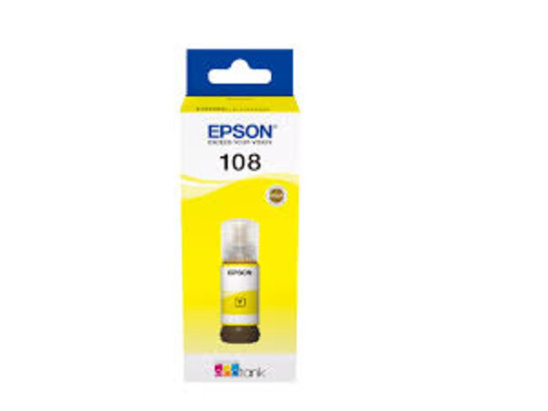 EPSON 108 ORIGINAL INK BOTTLE YELLOW 70ML