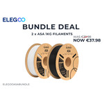 ASA ELEGOO WHITE - BLACK FILAMENT 1KG BUNDLE