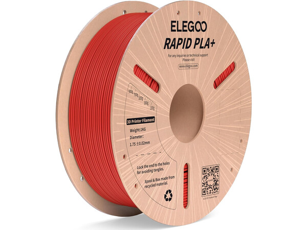 RAPID PLA+ ELEGOO RED FILAMENT 1KG 1.75MM