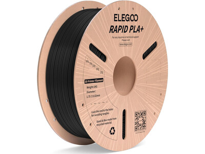 RAPID PLA+ ELEGOO BLACK FILAMENT 1KG  1.75MM