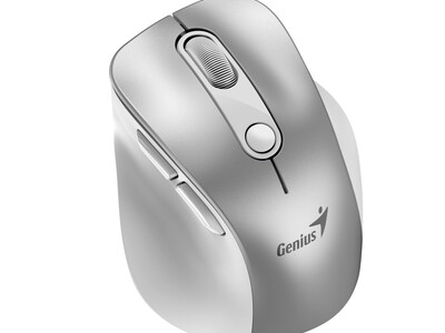 Genius Mouse Wireless+BT Rechargeable Mini RGB Ergo 9000S Pro Silver