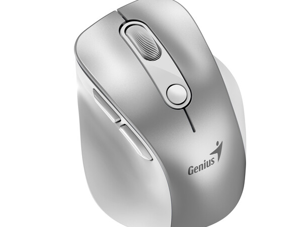 Genius Mouse Wireless+BT Rechargeable Mini RGB Ergo 9000S Pro Silver