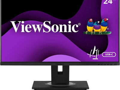 ViewSonic 24'' Full-HD Ergonomic Docking Monitor IPS USB-C/Ethernet/PD VG2456