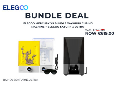 BUNDLE INCLUDES ELEGOO SATURN 3 ULTRA 3DPRINTER AND WASHING CURING MACHINE