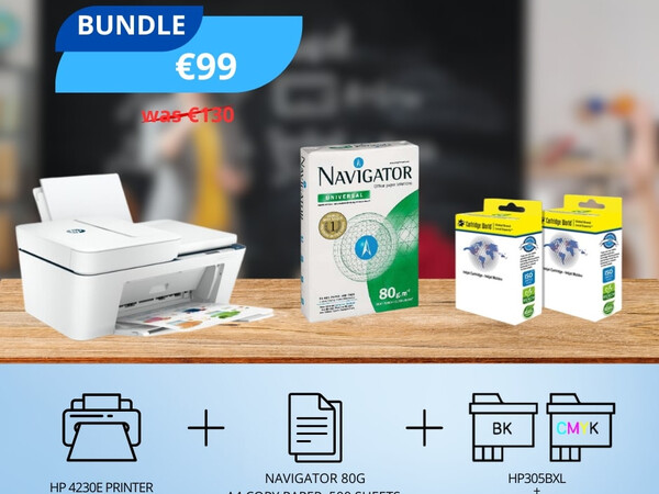 BUNDLE INCLUDES HP 4230E PRINTER - INK - PAPER