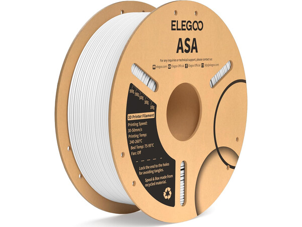 ASA ELEGOO WHITE FILAMENT 1KG 1.75MM