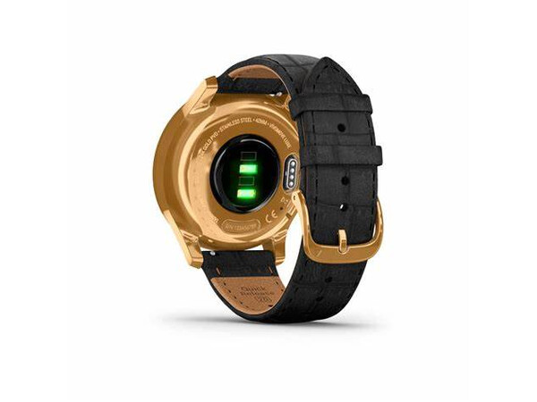 GARMIN VIVOMOVE LUXE PURE GOLD-BLACK LEATHER