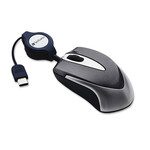 Verbatim GO MINI Wired Optical Travel Mouse Black