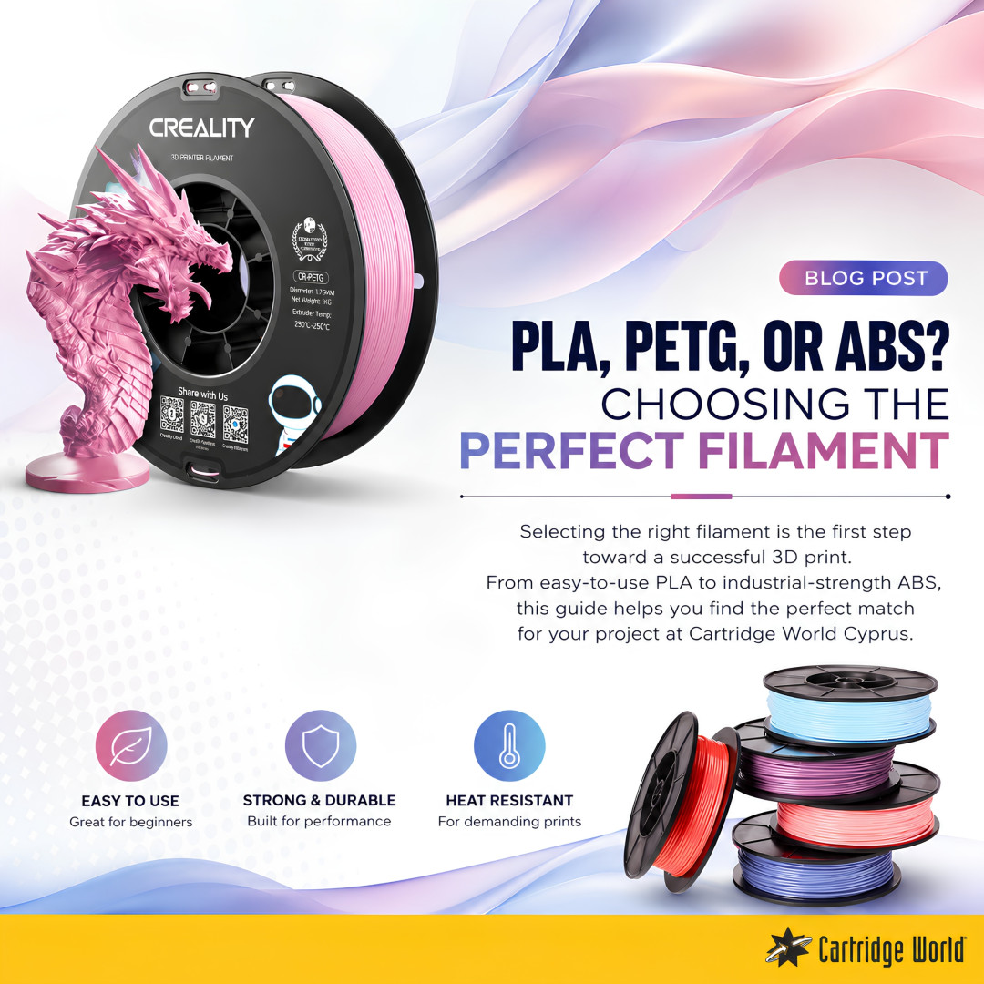 PLA VS. PETG VS. ABS: WHICH 3D FILAMENT IS RIGHT FOR YOUR PROJECT?