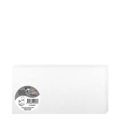 Pollen Cards 106x213mm (210gr) WHITE metallic