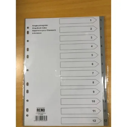 RENO DIVIDER PVC 1-12 W/NUMBERS   F-12HN