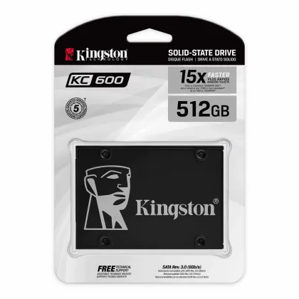 KINGSTON KC600/SOLID STATE DRIVE/ENCRYPTED/512 GB INTERNAL 2.5" SATA 6GB/S 256-BIT
