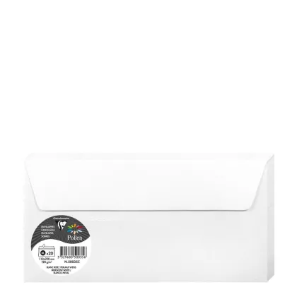 Pollen Envelopes 110x220mm (120gr) WHITE metallic