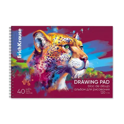 ERICHKRAUSE SPIRAL DRAWING PAD SAFARI A4 40 SHEETS 61523