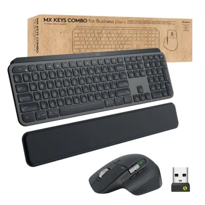 Logitech MX Keys Combo with palm rest for Business UK (920-010932)
