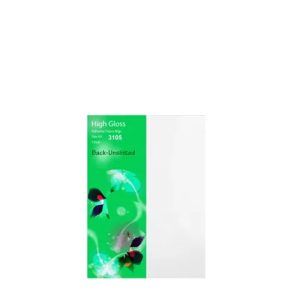 Adhesive Paper A4 (Gloss) Back-Unslitted