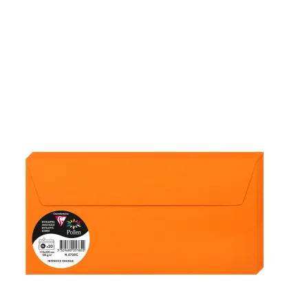 Pollen Envelopes 110x220mm (120gr) ORANGE INTENSIVE
