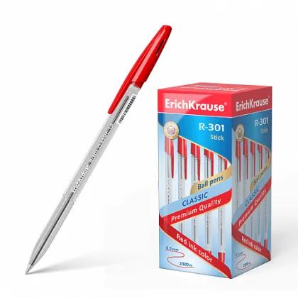 ERICHKRAUSE BALLPOINT PEN R-301 CLASSIC STICK 1.0 RED 43186