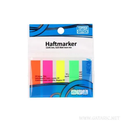 TTO INDEX TABS NEON 12x45 mm (25 sh. x 5 col) 405022
