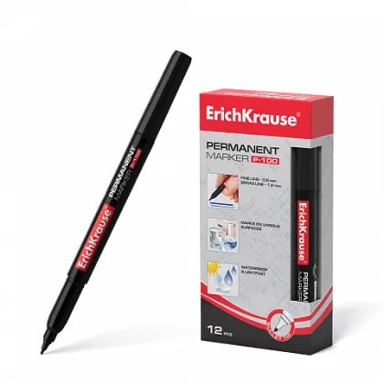 ERICHKRAUSE PERMANENT MARKER P-100 BLACK 12841