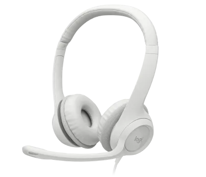 LOGITECH USB HEADSET H390 WHITE ( 981-001286 )