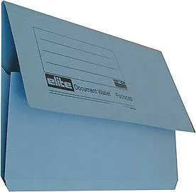 PLASTOREG/ELITE PAPER POCKET FILE  BLUE 45913