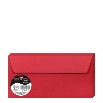 Pollen Envelopes 110x220mm (120gr) RED INTENSIVE