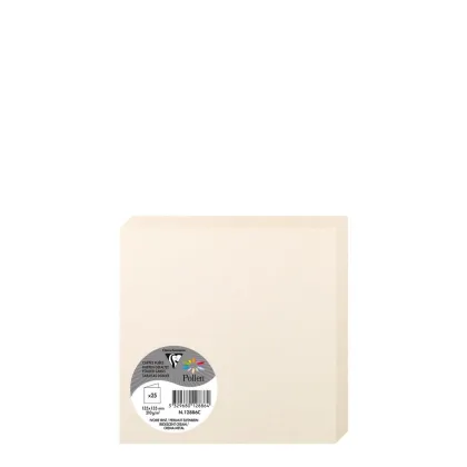 Pollen Cards 135x135mm (210gr) CREAM metallic