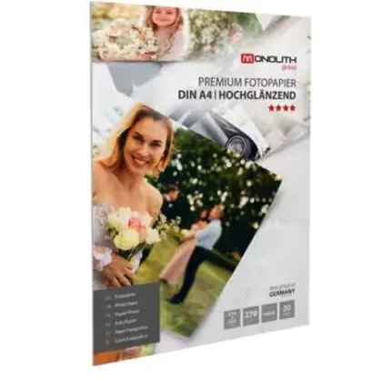 MONOLITH Photo Paper A4 270g Glossy White Dual Side 20 Sheets